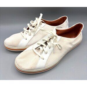 Tommy Bahama Relaxology White‎ Mesh Leather Sneakers 9.5 Lightweight Comfort